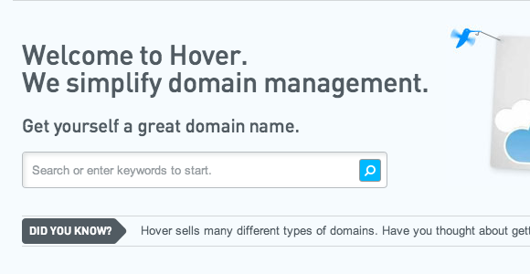 hover domain management