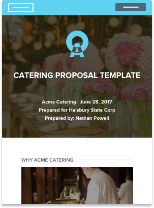 Catering Proposal Sample