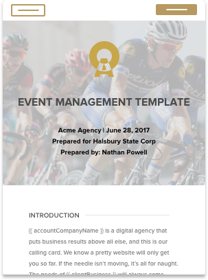 Event Management Proposal Template Proposal template
