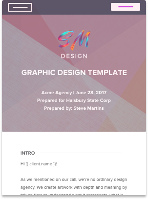 Graphic Design Proposal Sample