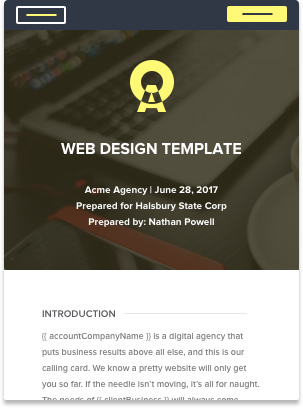 Web Design Proposal Template Proposal template