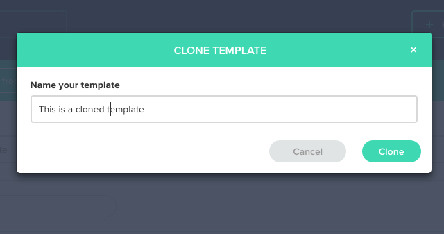 Modal Clone Template