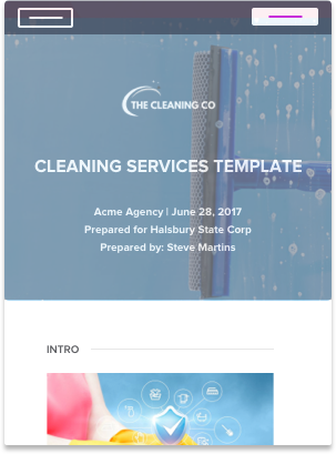 Cleaning Services Proposal Template Proposal template