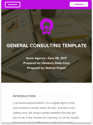 Consulting Proposal Template Proposal template