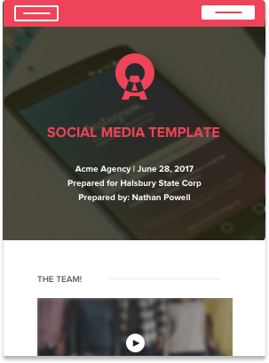 Social Media Proposal Template Proposal template