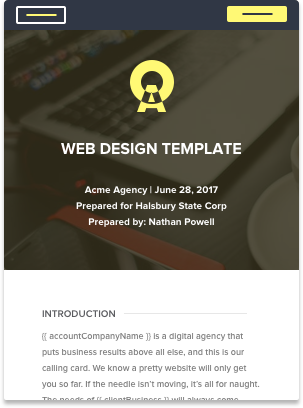 Web Design Proposal Sample